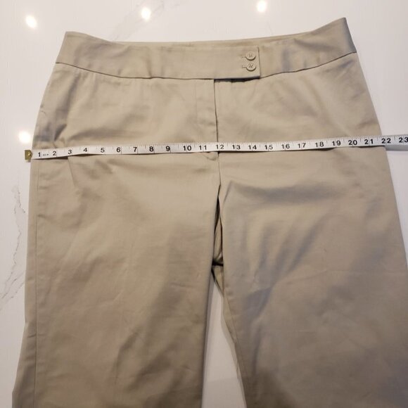 Tres You  Off white/Beige Capri Dress Pants Ladies Plus 16 Womens - Picture 10 of 14